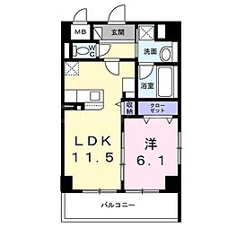 Y's STATE 天王台 1LDKの間取図画像