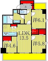 柏市小青田1丁目マンション 3LDKの間取図画像