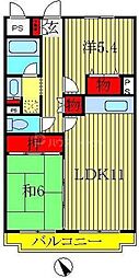 ピュアコート柏 2LDKの間取図画像