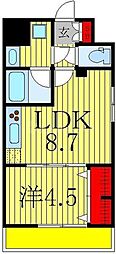 H&KKASHIWAHILLS 1LDKの間取図画像