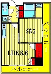 パークアクシス柏の葉 1LDKの間取図画像