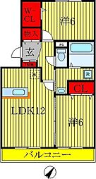 カシータ2 2LDKの間取図画像