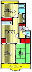 第17パールメゾン平川 3DKの間取図画像