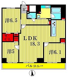 アヴェニール柏の葉 3LDKの間取図画像