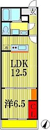 ディーローブル南柏 1LDKの間取図画像