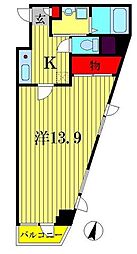 アウローラ 1Kの間取図画像