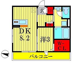 クレア 1LDKの間取図画像