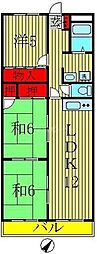イーストヒルズ柏 3LDKの間取図画像