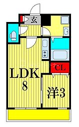 (仮称)ジーメゾン我孫子下ヶ戸 1LDKの間取図画像