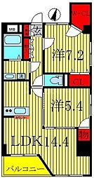 MurrayHill 2LDKの間取図画像