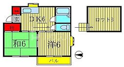 ハイツイワノ 2DKの間取図画像