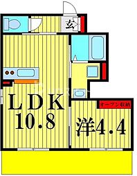 ECRIN(エクラン) 1LDKの間取図画像