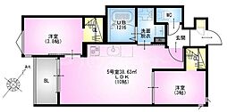 REGALEST 柏テラス 2LDKの間取図画像