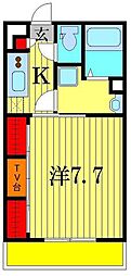 リブリ・Auramare 1Kの間取図画像