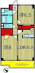 ヴィアーレ 2LDKの間取図画像
