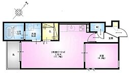REGALEST HINATA 1LDKの間取図画像