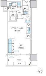 パークシティ柏の葉キャンパスザ・ゲートタワーウエスト 1DKの間取図画像