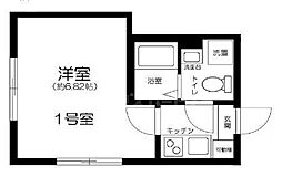 レジデンス青井 1階1Kの間取り