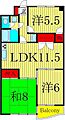 ファインクロス6番舘2階10.7万円