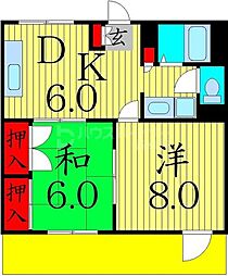 間取図画像 2DK