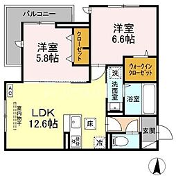 間取図画像 1LDK