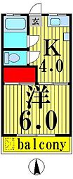 正平マンション 1Kの間取図画像