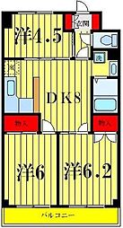 カスティージョ末広 3DKの間取図画像