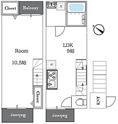 BESTRESIDENCE綾瀬 1LDKの間取図画像