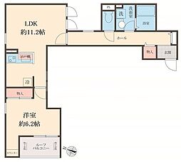 スマイル K 1LDKの間取図画像