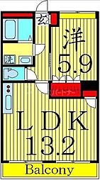 マスターピース 1LDKの間取図画像