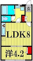 Rootheim 1LDKの間取図画像