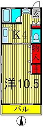 東和ハイツ 1Kの間取図画像