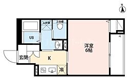 robot home 六町III(ロボットホームロクチョウスリー) 1Kの間取図画像