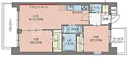 プレジオ北綾瀬ASIAN 2LDKの間取図画像