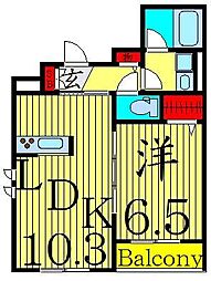 HIKARIEast 1LDKの間取図画像