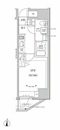 RELUXIA亀有 1Kの間取図画像
