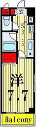 グラン・コンフォール 1Kの間取図画像