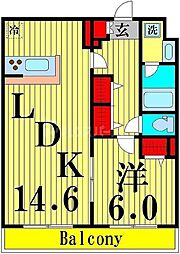 レガーロ・U 1LDKの間取図画像