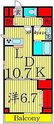 ソレイユプロスペレ 1LDKの間取図画像