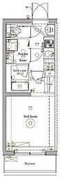 dips綾瀬 1Kの間取図画像