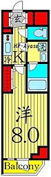 グランカーサ綾瀬 1Kの間取図画像
