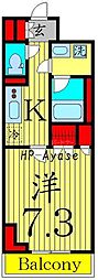 OPENBLOOM綾瀬 1Kの間取図画像