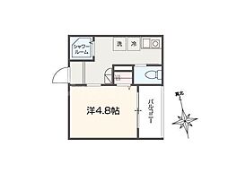 アイウシ梅島 ワンルームの間取図画像