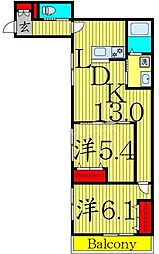 (仮称)足立区中央本町3丁目新築 2LDKの間取図画像