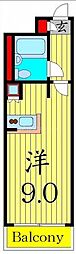 ワコーレエレガンスアヤセ ワンルームの間取図画像