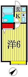 アーバンハイツ西綾瀬 1Kの間取図画像