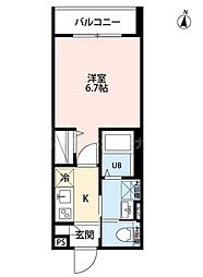 robot home 青井 1Kの間取図画像