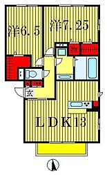 ラフィネヴァン 2LDKの間取図画像