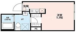 Forest Court 亀有4丁目 ワンルームの間取図画像