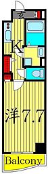 プラシード 1Kの間取図画像